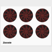 Spiderweb Fractal Ronde Sticker (Vel)