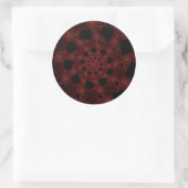 Spiderweb Fractal Ronde Sticker (Tas)