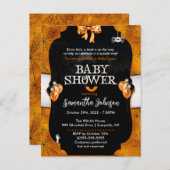 Spiderweb Halloween Baby shower Invitation Uitnodiging Briefkaart (Voorkant / Achterkant)