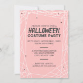 Spiderweb Halloween Party Kaart (Voorkant)