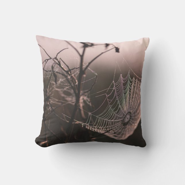 Spiderweb Halloween Pillow Kussen (Voorkant)