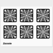 Spiderweb Halloween Vierkante Sticker (Vel)