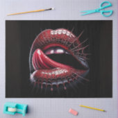 Spiderweb Lips Gothic Pop Art Surrealisme Decoupag Tissuepapier (Craft)
