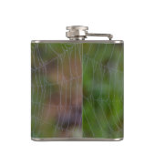 Spiderweb met druppeltjes heupfles (Achterkant)