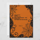 Spiderweb Ornament Sinaasappel Zwart gothic Hallow (Achterkant)