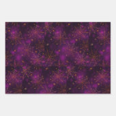 Spiderweb Paarse Design inpakpapier vellen (Voorkant 2)