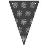 Spiderweb Party Banner (wit & donkergrijs) (Derde vlag)