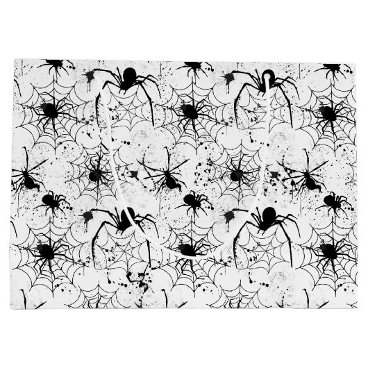Spiderweb Pattern Halloween  Groot Cadeauzakje (Achterkant)