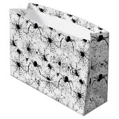 Spiderweb Pattern Halloween  Groot Cadeauzakje (Achterkant Gekanteld)