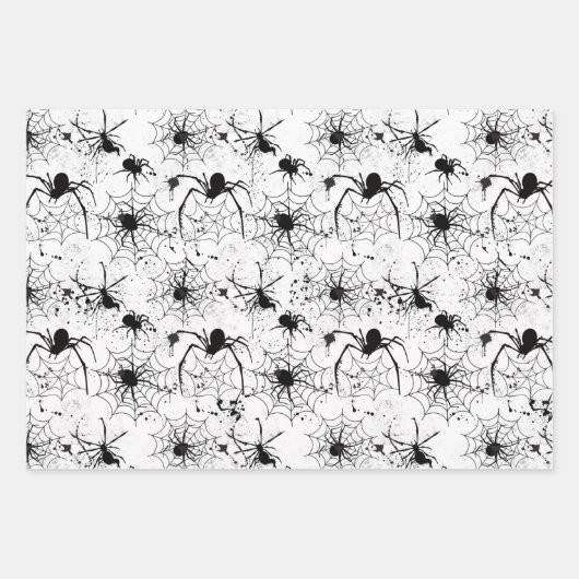 Spiderweb Pattern Halloween  Inpakpapier Vel (Voorkant)