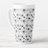Spiderweb Pattern Halloween  Latte Mok (Linkerhoek)