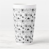 Spiderweb Pattern Halloween  Latte Mok (Voorkant)