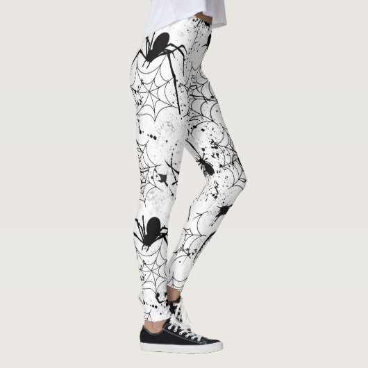 Spiderweb Pattern Halloween  Leggings (Rechts)