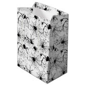 Spiderweb Pattern Halloween  Medium Cadeauzakje (Achterkant Gekanteld)
