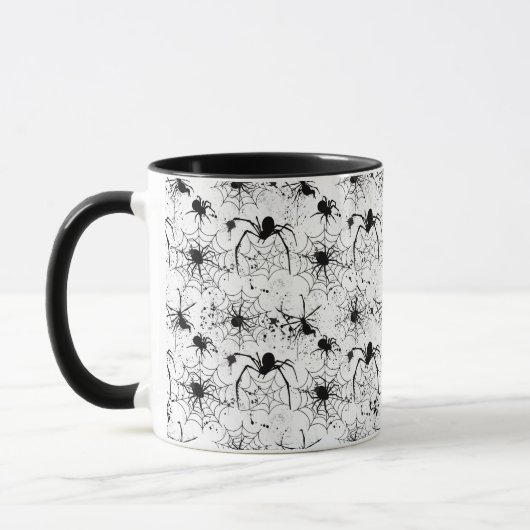 Spiderweb Pattern Halloween  Mok (Links)