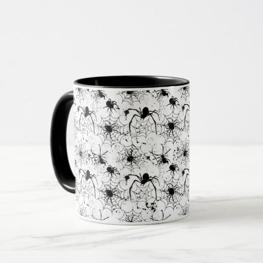 Spiderweb Pattern Halloween  Mok (Voorkant links)