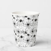 Spiderweb Pattern Halloween  Papieren Bekers (Voorkant)