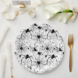 Spiderweb Pattern Halloween  Papieren Bordje