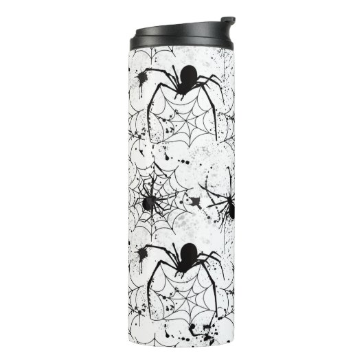 Spiderweb Pattern Halloween  Thermosbeker (Gedraaid links)