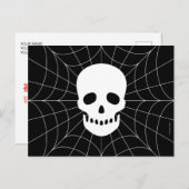 Spiderweb Skull Briefkaart (Voorkant / Achterkant)