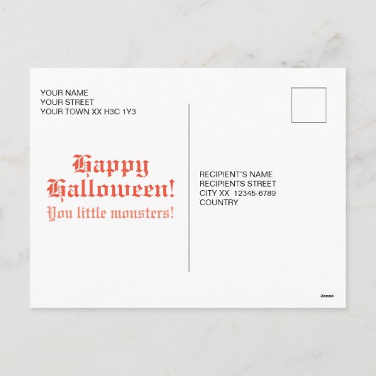 Spiderweb Skull Briefkaart (Achterkant)