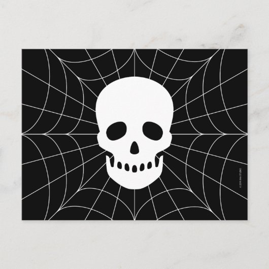 Spiderweb Skull Briefkaart (Voorkant)
