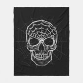 Spiderweb Skull Fleece Deken (Voorkant)