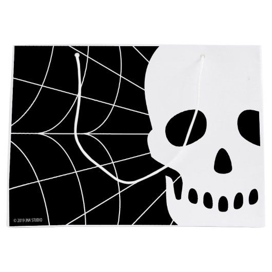 Spiderweb Skull Groot Cadeauzakje (Voorkant)