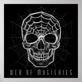 Spiderweb Skull Poster
