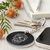 Spiderweb Skull Sleutelhanger (Voorkant Rechts)