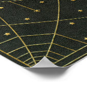 Spiderweb spin en sterren zwart en goud poster (Hoek)