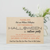 Spiderweb Typographie Halloween Invitation (Debout devant)