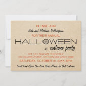 Spiderweb Typography Halloween Invitation Kaart (Voorkant)