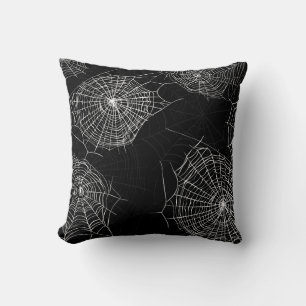 Spiderweb zwart-wit streep Sierkussen