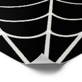 Spiderwebben Black and White Gothic Wedding Poster (Hoek)