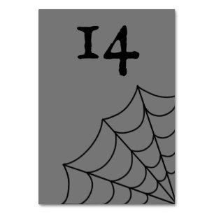 Spiderwebben Black en Grey Gothic Wedding Kaart