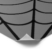 Spiderwebben Black en Grey Gothic Wedding Poster (Hoek)