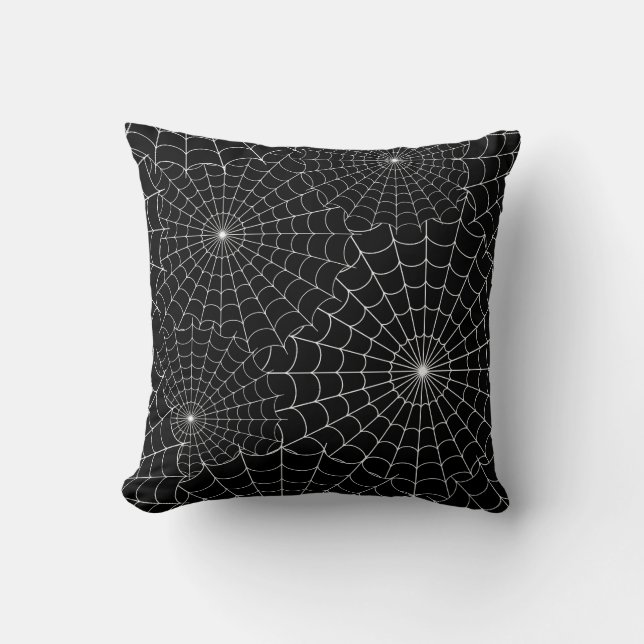 Spiderwebs Halloween Kussen (Voorkant)