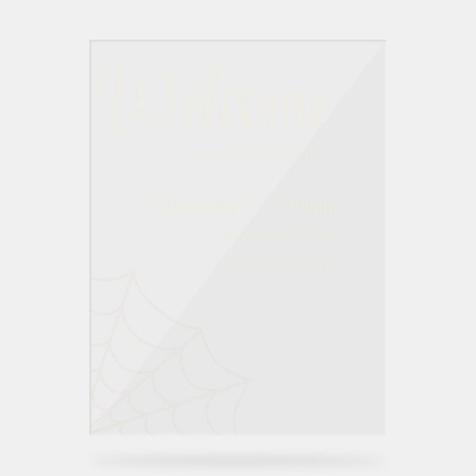 Spiderwebs Mariage gothique Bienvenue (Recto)