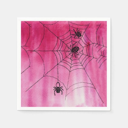 Spidery Web design op Paper Napkins Servet (Voorkant)
