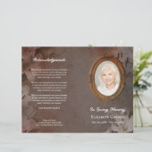  spiegel Lijst lelies foto begrafenisprogramma (Staand voorkant)