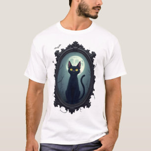 Spiegel met Geest Cat T-shirt