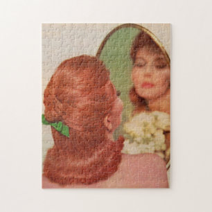 spiegel op de wand legpuzzel