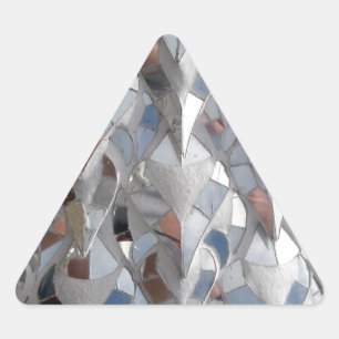 Spiegel tegels White Temple, Chiang Rai Driehoek Sticker