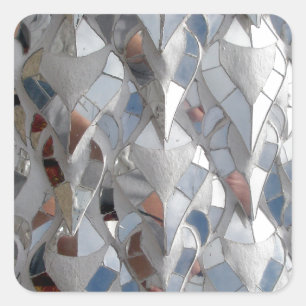 Spiegel tegels White Temple, Chiang Rai Vierkante Sticker