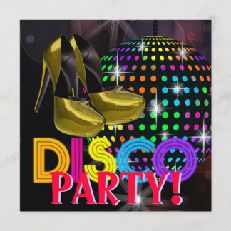 Spiegelbal Disco Dansfeest Uitnodigingen