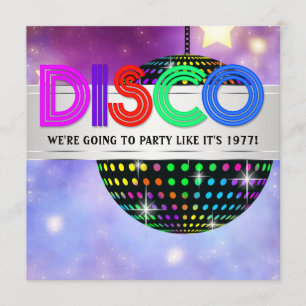 Spiegelbal Disco Feest Uitnodigingen