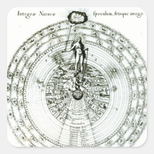 Spiegelen van de Natuur als geheel, een gelijkenis Vierkante Sticker