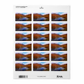 Spiegelmeer herfstlandschap reflectie water Herfst Etiket (Full Sheet)