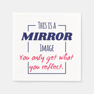 Spiegelreflectie Mentaliteit Motiverend Ontwerp Servet